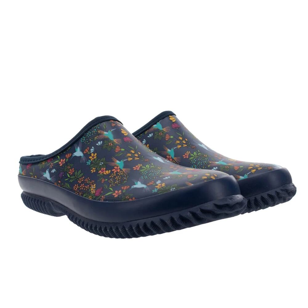 New! Western Chief Women's Floral Print Slip-on Rubber Shoes Garden Clogs